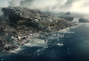 развалины, водные потоки, мусор