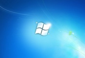 зеленый росточек, значок windows, птички