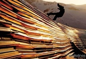 Текстура, snowboarding, силуэт, спортсмен