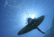 вода, море, доска, девушка