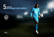 фк зенит, защита, голубая форма, мячик