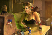 Fallout 3, девушка, наушники, nuka cola