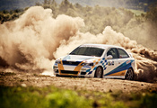 Rally, opel, astra, пыль, ралли, занос