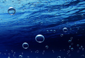 Минимализм, вода, море, океан, капли, капля, underwater, под водой, красивые обои для рабочего стола