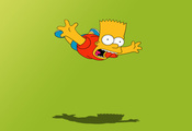 Мультфильм, the simpsons, bart, симпсоны, барт, полёт