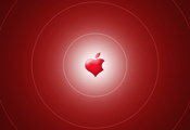 бренд, яблоко, обои, logo, сердце, Apple