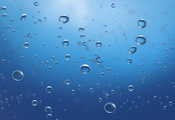 капли, океан, Минимализм, фоновые обои, underwater, под водой, море, капля, вода, пузыри