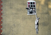 Banksy, ситуация, graffiti
