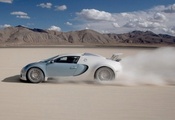 bugatti veyron, бугатти вейрон, пустыня, скорость
