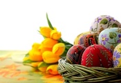 макро, крашеные, яйца, Easter, праздник, орнамент, пасха