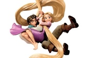 Tangled, rapunzel, флинн, волосы, flynn rider, рапунцель