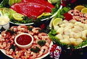 креветки, морепродукты