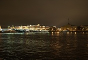Санкт-петербург, питер, ночь, мост