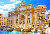 italy, рим, город, fontana di trevi, rome, фонтан треви, Италия