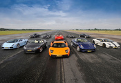 Supercars, aston martin v8 vantage roadster, mixed, суперкары, lamborghini gallardo spyder