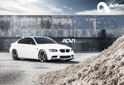 BMW M3, E92, БМВ, Спорткупе, Спорткар, Белый, Тюнинг, Диски, Бавария, Германия