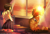 rukia kuchiki, ichigo kurosaki, аниме, Bleach, школа