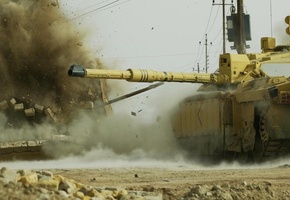 Challenger 2, взрыв, танк, война