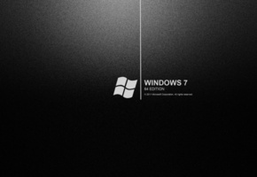 w7, windows 7, обои, черный фон