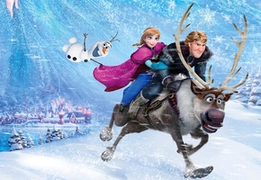 холодное сердце, sven, olaf, kristoff, arendelle, 2013, walt disney, anna, Frozen