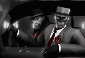 шпион, noire, team fortress 2, heavy, Spy