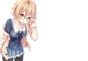 Арт, kuriyama mirai, аниме, chiyingzai, за гранью, kyoukai no kanata